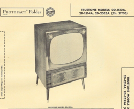 1956 TRUETONE 2D-1512A TELEVISION Tv Photofact MANUAL 1514A 2525A 21T35 ... - $9.89