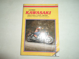 1981 1985 Clymer Kawasaki 1000 &amp; 1100cc FOURS Service Maintenance Manual STAINED - £19.53 GBP