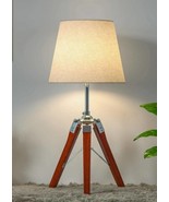 Nautical Style Desk Lamp Table Lamp Brown Wooden Tripod Stand Home Décor - $89.99