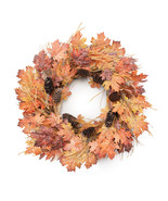 Fall Maple Leaf and Pinecone Wreath 26&quot;D - $98.20 CAD