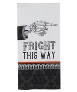 Kay Dee designs kitchen tea towel Halloween Fright this Way skeleton han... - $167.88 MXN