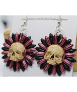 Flower Skull Earrings - $20.58 CAD
