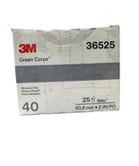 NEW Box of 25 Pieces 3M Green Corps Roloc Abrasive Discs 40 Grit Green 2... - $46.52