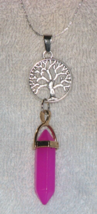 Sterling Silver 925, kaleidoscopic gemstone Crystal Tree of Life pendant 18&quot; Nec - £23.45 GBP