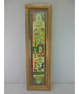 Vintage Decorative Middle Eastern Hand Painted Park Scene w/ Khatam Inla... - €214,93 EUR