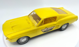 1967 Ford Mustang GT Fastback AMT Promo Friction 1/25 Yellow Rare Vintage Car - $161.49