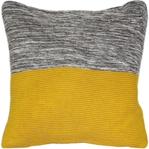 Hygge Espen Yellow Knit Pillow, Complete with Pillow Insert - £33.52 GBP