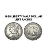 1838 Liberty Left Facing Half Dollar Rare COPY coin - $14.99