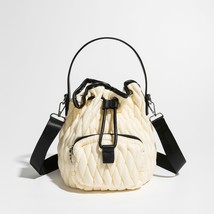 Fashion Nylon Quilted Buckets Bag Designer Padded Women Handbags Down Cotton Sho - £43.15 GBP