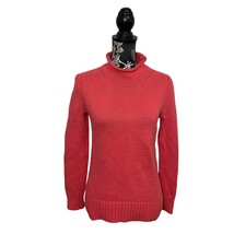 J. Crew Always Women&#39;s 1988 Rollneck Knit Cotton Blend Sweater Coral - S... - £28.91 GBP