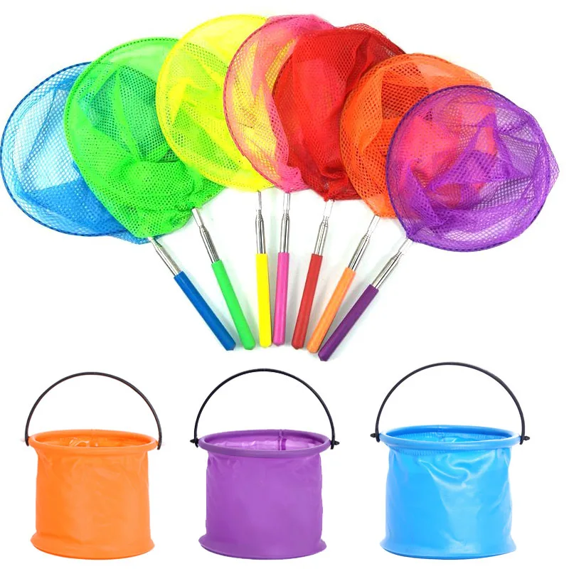 Kids Beach Sand Play Bucket Toy Folding Collapsible Bucket Gardening Tool - £7.56 GBP+