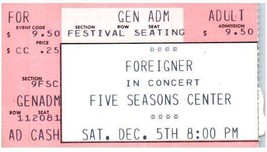 Vintage Foreigner Ticket Stub Décembre 5 1981 Des - $49.48