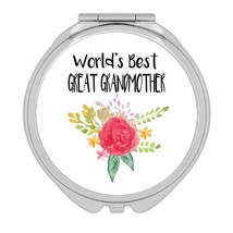 World&#39;s Best Great Grandmother : Gift Compact Mirror Family Cute Flower ... - $12.99