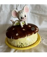 Vintage 1960 Enesco MISSY MOUSE Mushroom Butter or Cheese Dish Japan - $561.02 MXN