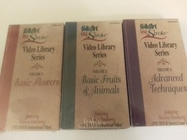 Donna Dewberry FolkArt One Stroke Video Library Series 3 Tape Set VHS Vi... - $29.99