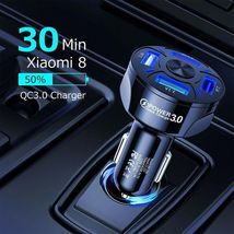 4Port USB Phone Car Charger Adapter LED Display QC 3.0 Fast Charging Acc... - £7.08 GBP
