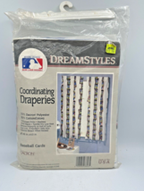 Vtg Dreamstyle Baseball Cards MLB Branded Drapes Curtains 48x63&quot; NOS USA - $45.95