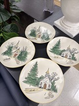 (4) Eli Ana Happy Christmas Ringing Bells Salad Plates ~New~ - $59.99
