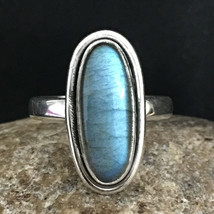 925 Sterling Silver Labradorite Handmade Ring SZ H to Y Festive Gift RS-1216 - £24.54 GBP