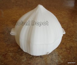 Garlic Holder Keeper Fresh Saver White Plastic Container Fridge Kitchen - $6.26
