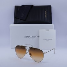 Victoria Beckham VB208S 702 Gold/Brown Gradient 64-10-140 Sunglasses New... - $157.28