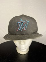 New Era 59fifty MLB Florida Miami Marlins Fitted Hat Cap Size 7 3/8 Black - €10,42 EUR