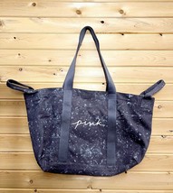 Victoria&#39;s Secret Pink Charcoal Gray XL Tote Bag Weekender - $28.25