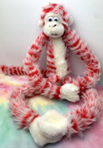 23&quot; Red White Stripe Long Arm Legs Dan Dee Spider Monkey Hanging Vintage - £12.44 GBP