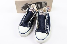 NOS Vintage 90s Converse All Star Chuck Taylor Shoes Denim Blue USA Wome... - £126.57 GBP