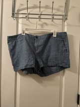 Merona Blue Mini Shorts Pockets Medium Wash Women&#39;s Size 18 - £21.70 GBP