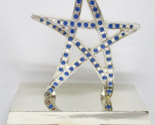 HARVEY LEWIS Silver and Blue Star Swarovski Crystals Christmas Stocking ... - $48.51