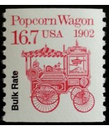 1988 16.7c Popcorn Wagon, Coil Scott 2261 Mint F/VF NH - $0.99
