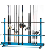 Fishing Rod Rack Holder 48 Slot, Ocean Blue Aluminum Vertical Storage Stand - $105.61