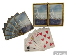 Congress Playing Cards, CEL-U-TONE Finish, Canasta Backing, Twelve Metre Yachts - £8.67 GBP
