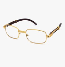 Men's CONTEMPORARY Clear Lens EYE GLASSES Small Gold & Wood Wooden Effec... - $267.42 MXN Men's CONTEMPORARY Clear Lens EYE GLASSES Small Gold & Wood Wooden Effec... - $267.42 MXN