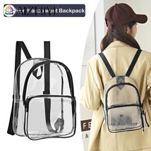 Female Solid Transparent Portable Backpack Casual PVC Clear Waterproof Student S - £91.68 GBP