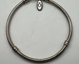 Vintage Designer Pandora Iconic Pandora Logo Sterling Silver Bracelet 7 ... - $36.58