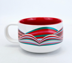 Starbucks Holiday 2024 Large Mug Red White Green Swirl 16oz Soup Coffee - $33.81