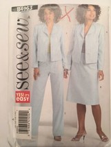 Butterick See &amp; Sew Sewing Pattern B4963 Career Dress Jacket Sz A 8-14 Uncut - £7.07 GBP