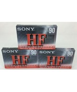 Lot of 3 SONY HF 90 Minute Blank AUDIO CASSETTE TAPES Normal Bias New Se... - £11.75 GBP