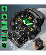 Waterproof Men&#39;S Sports Digital Watch Military Quartz Led Electronic Wri... - £22.72 GBP