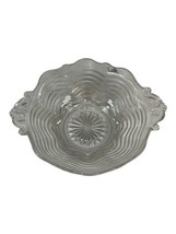 Duncan Miller Double Handle Wave Hostess Bowl Round Crystal 6.25” Candy ... - $28.04