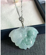 Type A Icy Blue Butterfly Jadeite Pendant Certified Icy Blue Butterfly N... - £123.25 GBP