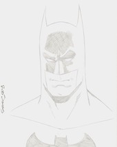 Rob Jones SIGNED Original DC Comics / JLA Art Sketch ~ Batman The Dark K... - $49.49