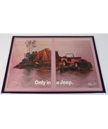 1984 Jeep CJ / Camping 12x18 Framed ORIGINAL Vintage Advertisin​g Display - $59.39