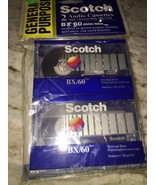 Scotch Audio Cassette BX/60 Normal Bias NEW Lot of 2 - $23.09 CAD