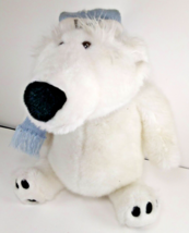 The Petting Zoo Christmas Winter Joy Angel Polar Bear Plush w Blue Hat and Scarf - £15.05 GBP