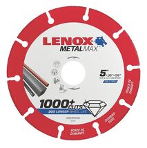 LENOX 1972922 5" x 7/8" Arbor MetalMax Diamond Edge Metal Cutoff Wheel - $26.23