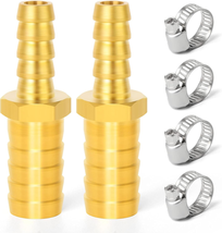 TAISHER 10PCS Brass Hose Barb Fittings 3/8 Inch to 5/16 Inch Barb Hose, Reducing - £16.45 GBP