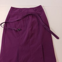 New York & Company Women's Purple Belt Stretch Skirt Size 4 image 5